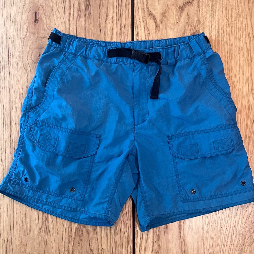 REI Hiking Cargo Shorts Mens 32 Blue Gorpcore Outdoor Trail Utility Vintage